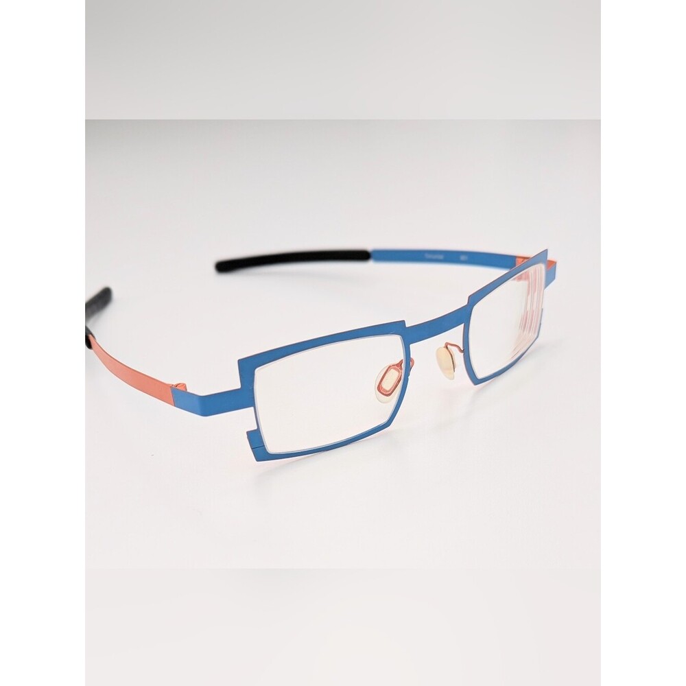 Grotesque Women's Lightweight Blue & Orange Fashion Eyeglass Frames